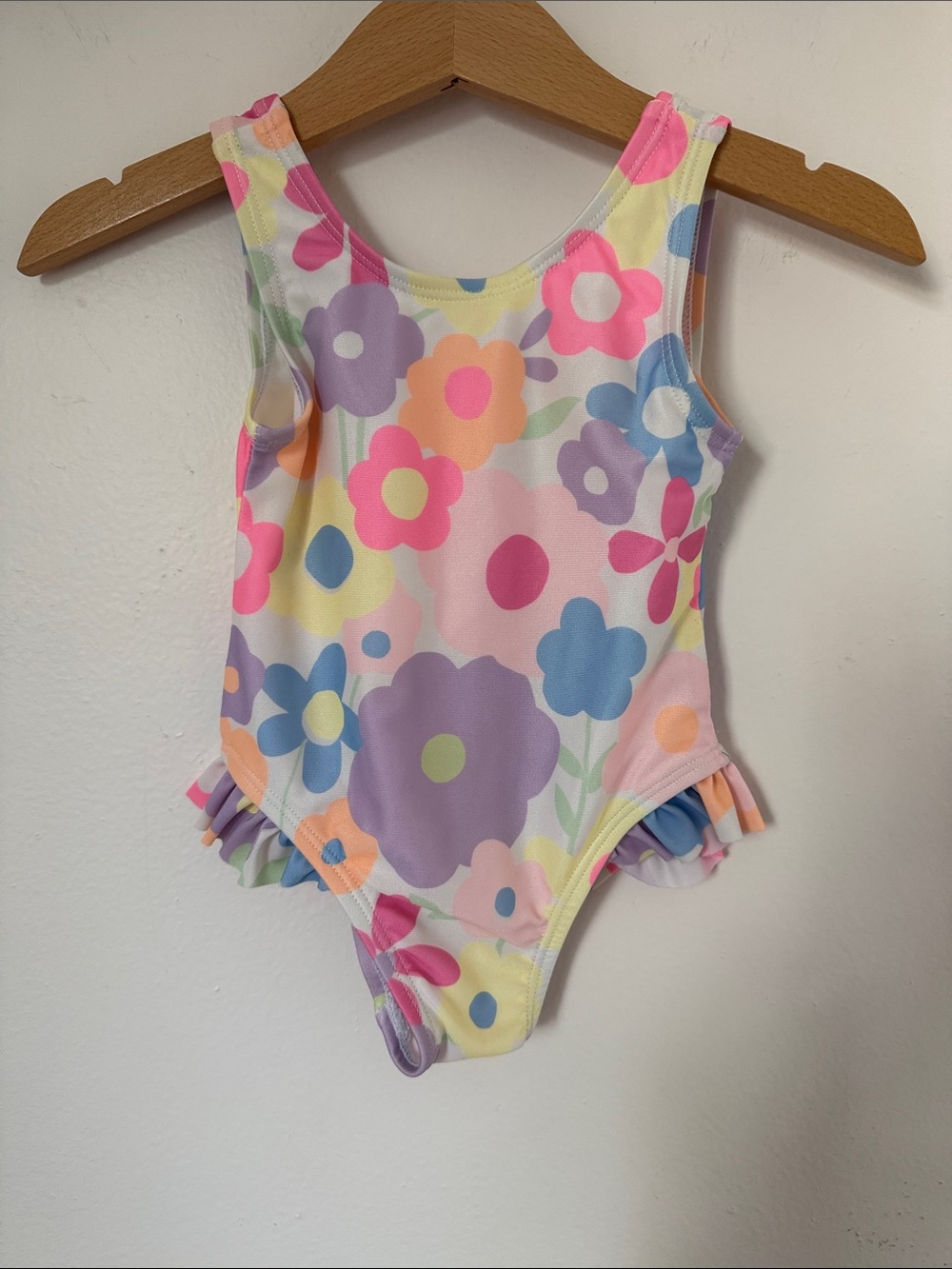 Primark Baby 0-3 months Girls Floral One-Piece Swimsuit in Pastel Multicolor